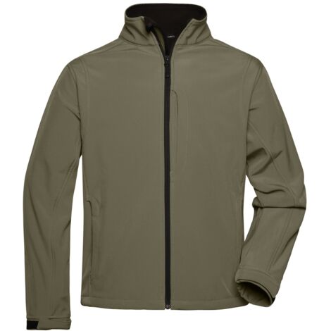 Produktbild von James & Nicholson Herren Strukturfleece Jacke JN784 Weiß/carbon Ab 26