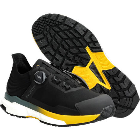 Mascot MASCOT FOOTWEAR CUSTOMIZED Sicherheitshalbschuh F1680-704 S3S Gr. 42 black/sunflower yellow (1/4)