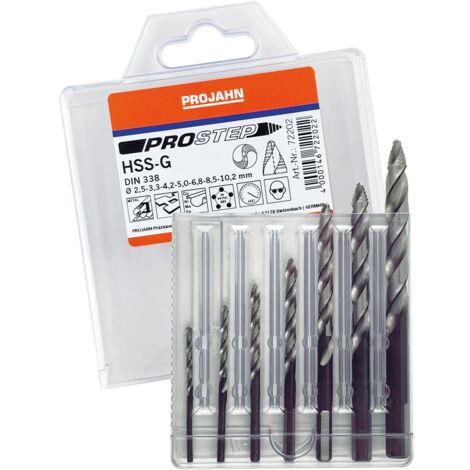 Projahn Spiralbohrer Set DIN338 HSS-G PROSTEP 7-tlg. Ø 2,5 - 3,3 - 4,2 - 5,0 - 6,8 - 8,5 - 10,2 mm (1/3)