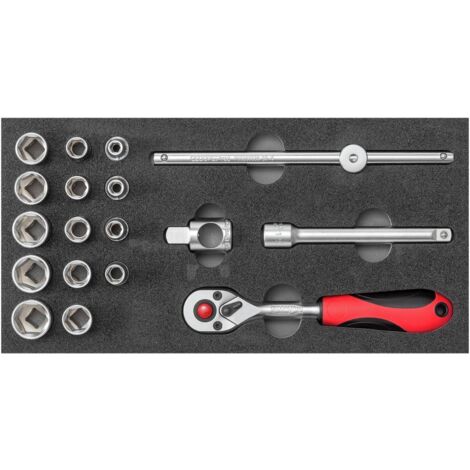 Gedore red R22150020 Steckschlüssel-Satz 3/8" 8tlg in 1/3 CT-Modul (1/2)