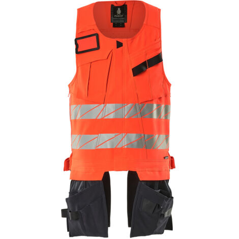 Mascot Werkzeugweste, ULTIMATE STRETCH Werkzeugweste Gr. S, Hi-vis rot/schwarzblau (1/4)