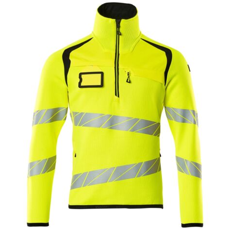 Mascot Strickpullover mit kurzem Reißverschluss 4XL hi-vis gelb/schwarz (1/4)