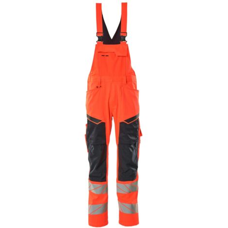 Mascot Warnschutz Latzhose 19569-236-22210 Gr. 82C62 hi-vis rot/schwarzblau (1/4)