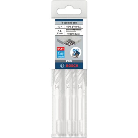 Bosch PRO Hammerbohrer SDS-plus-5X, 14 x 100 x 160 mm, (10 Stk.)