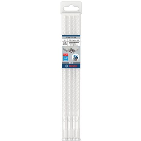 Bosch PRO SDS plus-5X Hammerbohrer, 6,5 x 200 x 260 mm, 10-tlg. 10 Stk