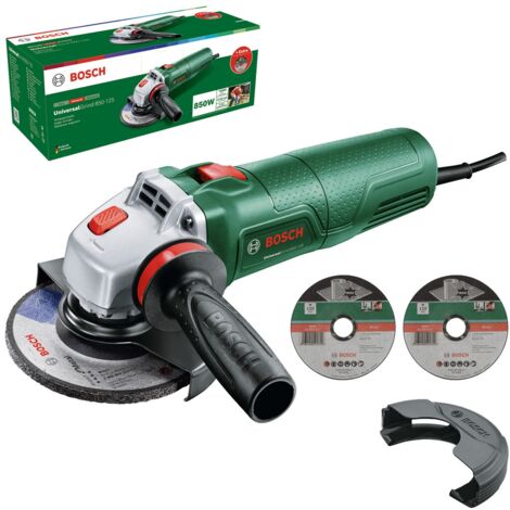 Bosch Winkelschleifer UniversalGrind 850-125, incl. 3 Scheiben, Karton