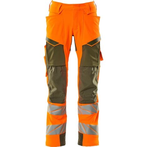 Mascot Hose mit Knietaschen 19079-511-1433 Gr. 82C52 hi-vis orange/moosgrün