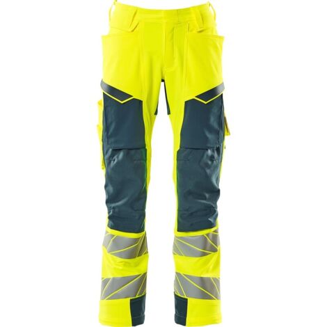 Mascot Hose mit Knietaschen 19079-511-1744 Gr. 82C46 hi-vis gelb/dunkelpetroleum