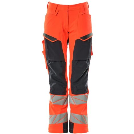 Mascot Damen-Hose mit Knietaschen 19078-511-22210 Gr. 82C48 hi-vis rot/schwarzblau (1/4)