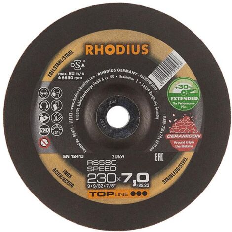 RHODIUS Schruppscheibe RS 580 SPEED EXTENDED 230 x 7,0 x 22,23 mm