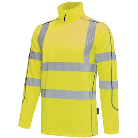 Vizwell Warnschutz-Thermo-Shirt VWFC70 Gr. M leuchtgelb/marine (1/5)