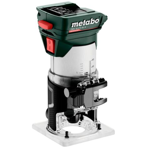 Metabo Akku-Kantenfräse FMV 18 LTX BL 8, Spannzange 1/4" ohne Akku und Ladegeerät