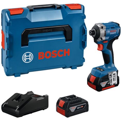 Bosch Akku-Drehschlagschrauber GDR 18V-215, incl. 2x Akku GBA 4 Ah, Schnellladegerät, Gürtelclip, L-BOXX (1/5)