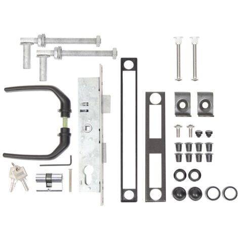 ALBERTS Zubehör-Set für Wellengitter-Tore bis 1500mm Höhe, anthr.7016