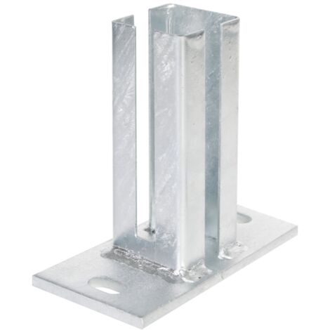 ALBERTS Pfostenträger für Eckpfosten Doppelstab-Gittermatten, fvz, z.Aufschraub.f.60x60mm