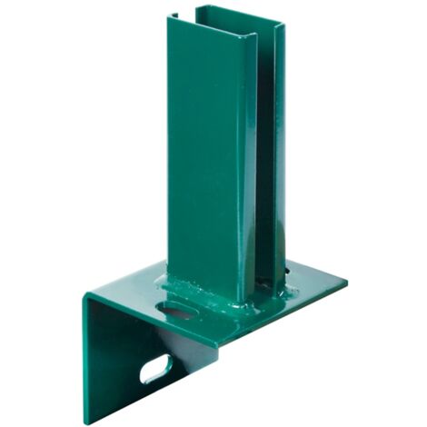 ALBERTS Pfostenträger für Zaunpf.Doppelstab-Gittermatten/L-Steine, grün, z.Aufschr.f.60x40mm