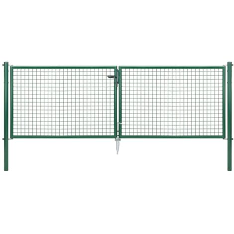 ALBERTS Wellengitter-Doppeltor, zinkp.grün Kst.b., B Mitte-Mitte Pf.2988mm, H1000mm (1/5)