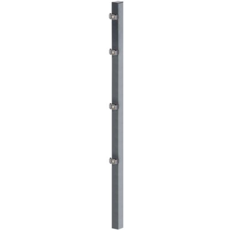 ALBERTS Zaunpfosten, inkl.Klemmlasche, Bohrabst:400mm, vz, anth., 60x40/2000mm, Zub.im Pfosten (1/5)