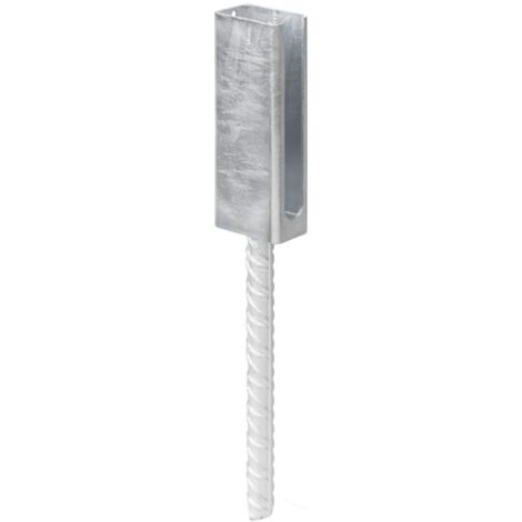 ALBERTS Pfostenträger für Doppelstab-Gittermatten mit Riffelstahldolle, fvz, zK, f.60x40mm (1/4)