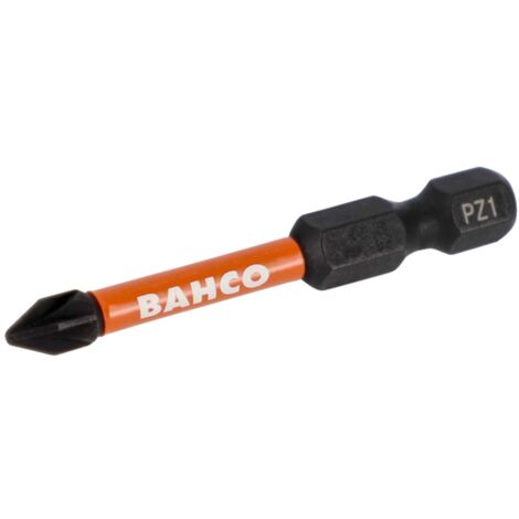 Bahco 1/4 Torsion Bits für Pozidriv Schrauben 50 mm - PZ2 - 10 Stk./Blisterpackung (1/3)
