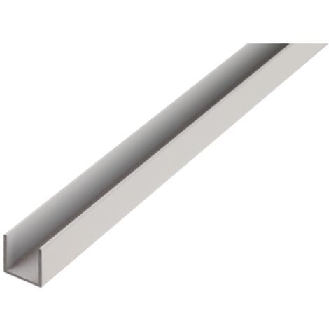 ALBERTS BA-Profil, U-Form, Alu natur, LxBxHxS 1000 x 8 x 8 x 1 mm