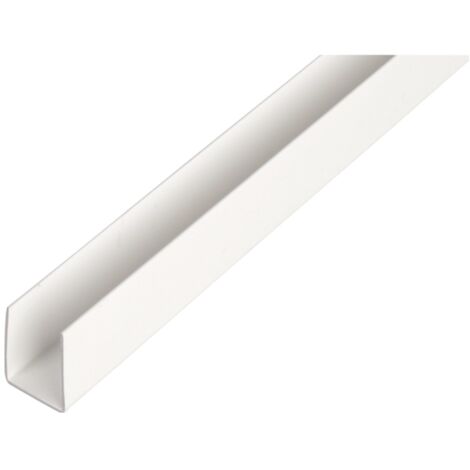 ALBERTS U-Profil, PVC weiß, LxBxHxS 1000 x 21 x 10 x 1 mm