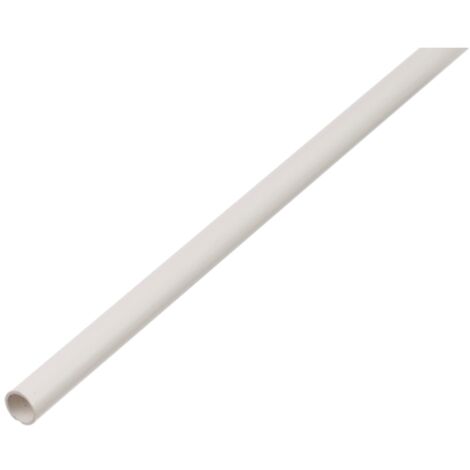 ALBERTS Rundrohr, PVC weiß, LxØxS 1000 x 10 x 1 mm