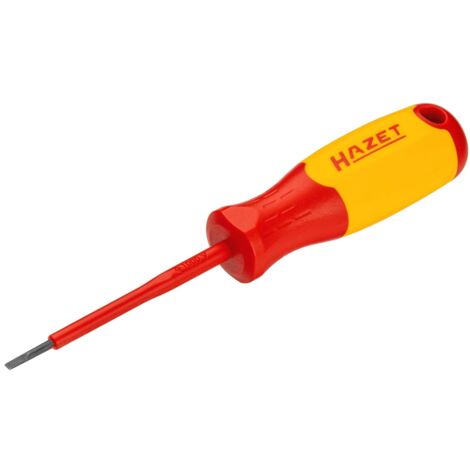 Hazet Elektriker-Schraubendreher, schutzisoliert, Schlitz Profil, SW 0,4 x 2,5 mm