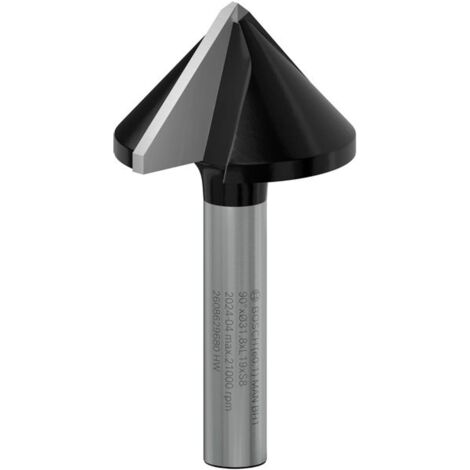 Bosch PRO Spitznutfräser 90° x Ø 31,8 Schaft 8 mm - 2608629680 (1/5)