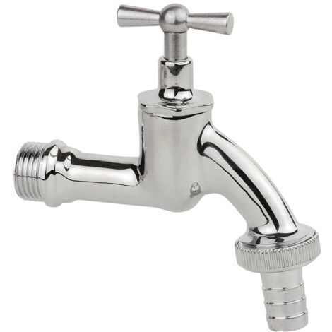 KIRCHHOFF MS Auslaufventil Knebelgriff, Chrom, 1/2AG x 3/4AG x 1/2T