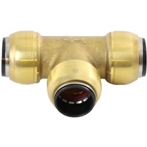 ELMAG T-Steckverbinder Messing SharkBite für Rohr 15 mm (1/2)