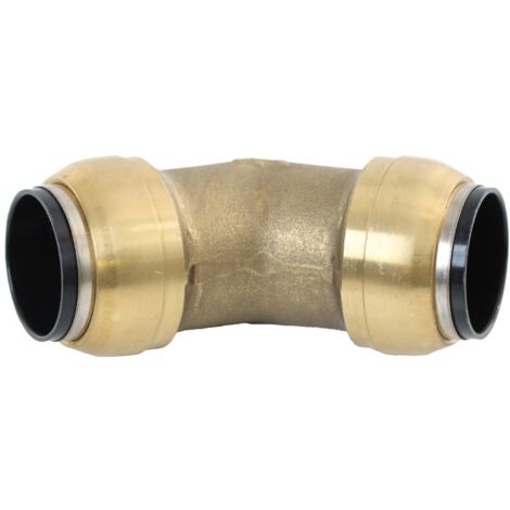 ELMAG Winkel Steckverbinder Messing SharkBite für Rohr 22 mm, 45° (1/2)