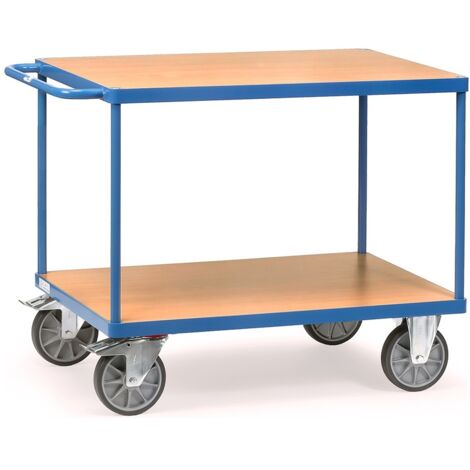 Fetra Tischwagen mit Holzwerkstoffplatten 2 Etagen 1047x509x860mm Außenmaße