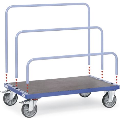 Fetra Plattenwagen für Einsteckbügel, 750 kg Tragkraft, 1200x800 mm Ladefläche