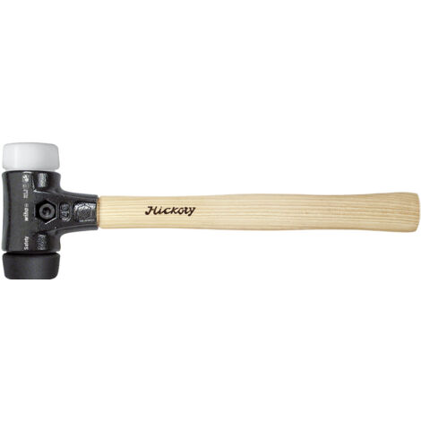 Wiha Schonhammer Safety mittelweich/sehr hart mit Hickory-Holzstiel, Rund-Schlagkopf 80L, 840 mm (26661)