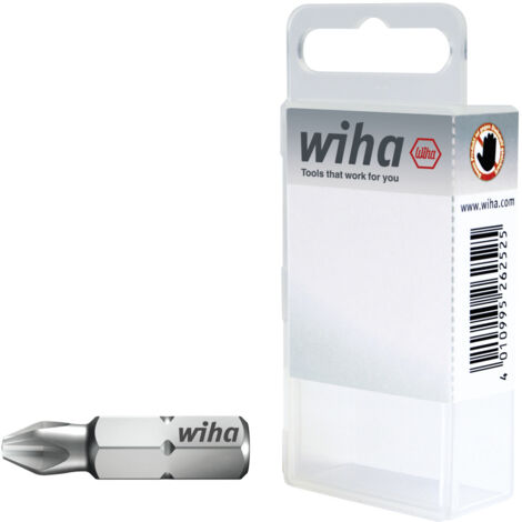Wiha Bit Set Standard 25 mm Phillips (PH1) 10-tlg. 1/4" C6,3 in Box (32055) (1/2)