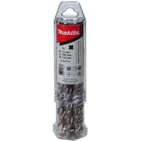 Makita HM Bohrer V-PLUS, Ø 6,0 mm, Länge 210 mm, SDS-plus, 5 Stk., Art.Nr. B-47385-5