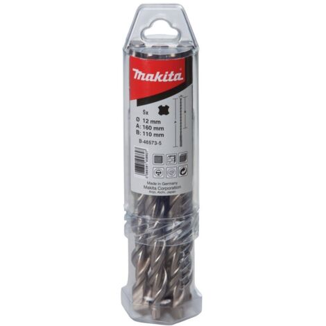 Makita HM Bohrer V-PLUS, Ø 12,0 mm, Länge 160 mm, SDS-plus, 5 Stk. (1/2)