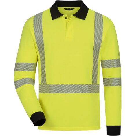Feldtmann Elysee Multinorm Poloshirt Helbert 23408 Gr. M leuchtgelb/marine