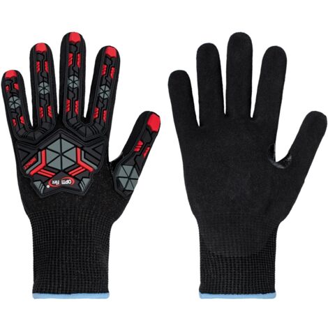Feldtmann Opti Flex Schnittschutzhandschuh XTREME Impact 0891 Gr. 10 schwarz/rot