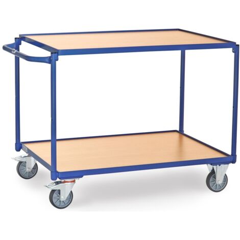 Fetra Tischwagen mit Holzwerkstoffplatten 2 Etagen 1171x711x830mm Außenmaße