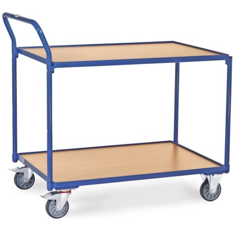 Fetra Tischwagen mit Holzwerkstoffplatten 2 Etagen 1135x700x1040mm Außenmaße