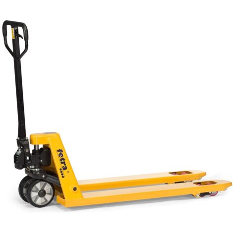 Fetra Hubwagen 1150mm Gabellänge Vollgummi Lenkräder mit Plyurethan Gabelrollen (1/4)