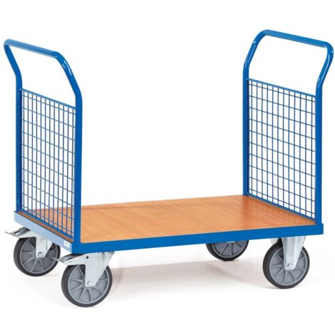 Fetra Multivario Doppel-Stirnwandwagen in Buchendekor mit Drahtgitter 1000x600mm Ladefläche (1/2)