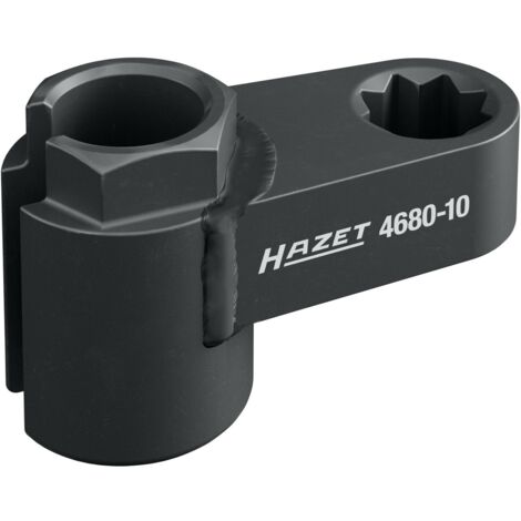 Hazet Abgassonden Einsatz, 1/2 (12,5 mm) Doppel-Vierkant hohl, Außen Sechskant Profil, SW 20 mm (1/4)
