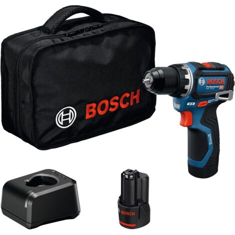 Bosch Professional Bosch Akku-Bohrschrauber GSR 12V-32, incl. 2x Akku GBA 2 Ah, Ladegerät, Werkzeugtasche