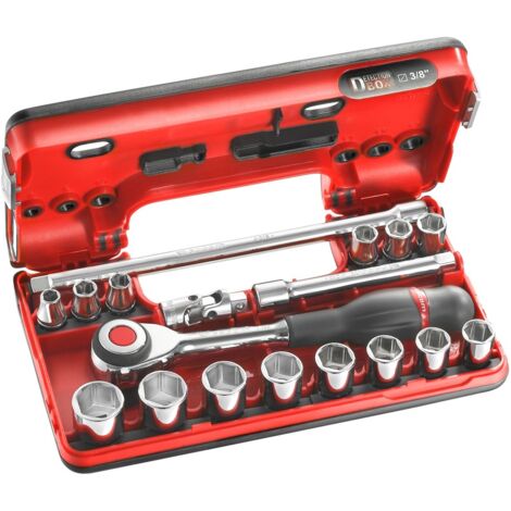FACOM Steckschlüssel-Set 3/8 6-Kant D-Box, (1/2)
