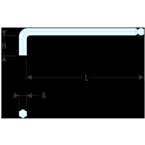FACOM Winkel-Stiftschlüssel lang Kugelkopf 2,5 mm