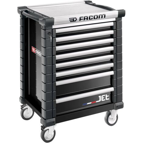 FACOM Werkstattwagen JET, 8 Schubfächer 3 Module, schwarz