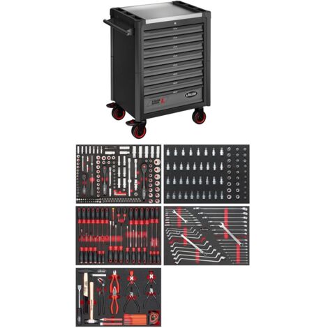 VIGOR Werkstattwagen Series L, mit Sortiment, 344-tlg., Anzahl Werkzeuge: 344, Art.Nr. V4560-X (1/4)